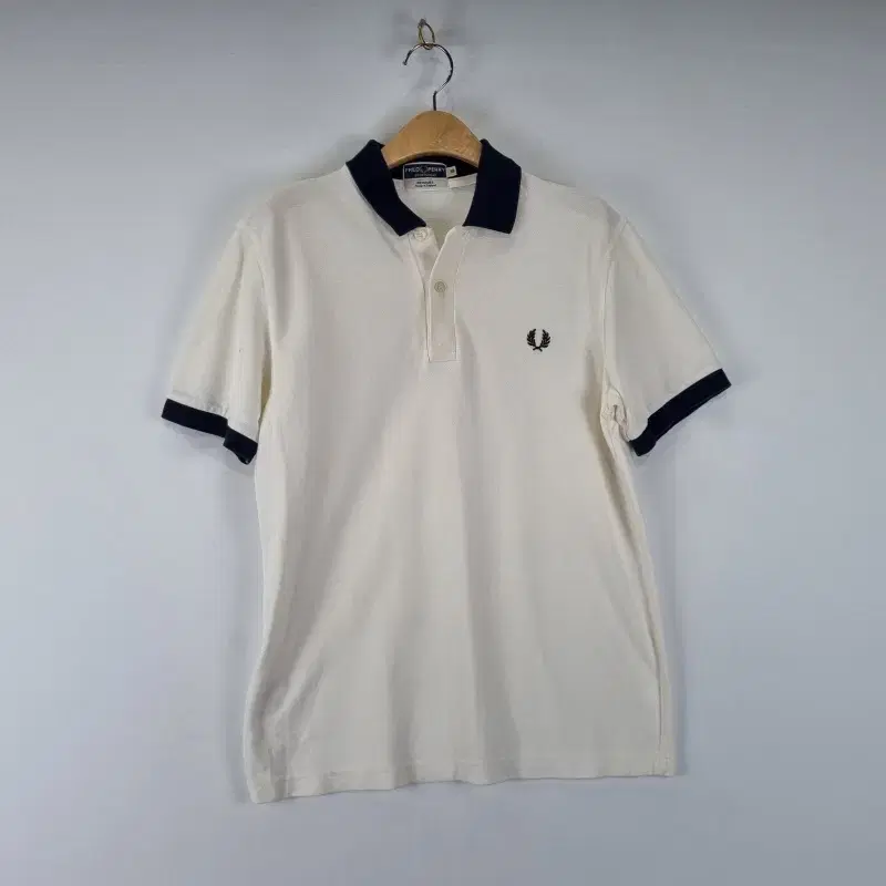 [중고] FRED PERRY 정품 배색 반팔 카라티셔츠 (남100) Z5